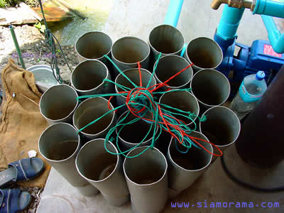 Banana Flower Sap Collecting Tubes - Floating Market