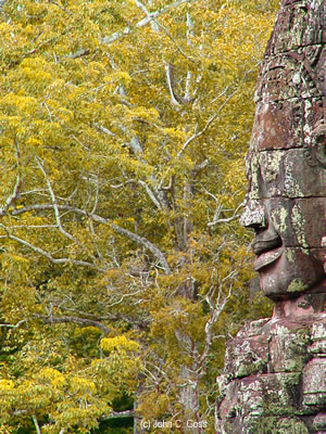 Ancient Smile - Bayon, 2002 by John Goss